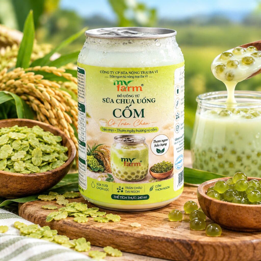 Sữa chua uống Cốm trân châu MyFarm