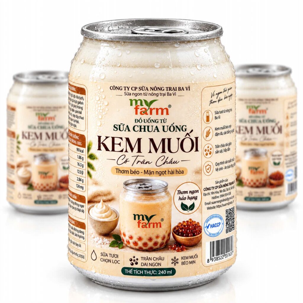 Sữa chua uống Kem Muối trân châu MyFarm