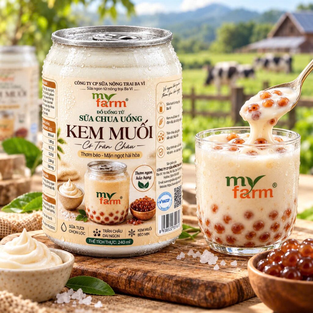 Sữa chua uống Kem Muối trân châu MyFarm