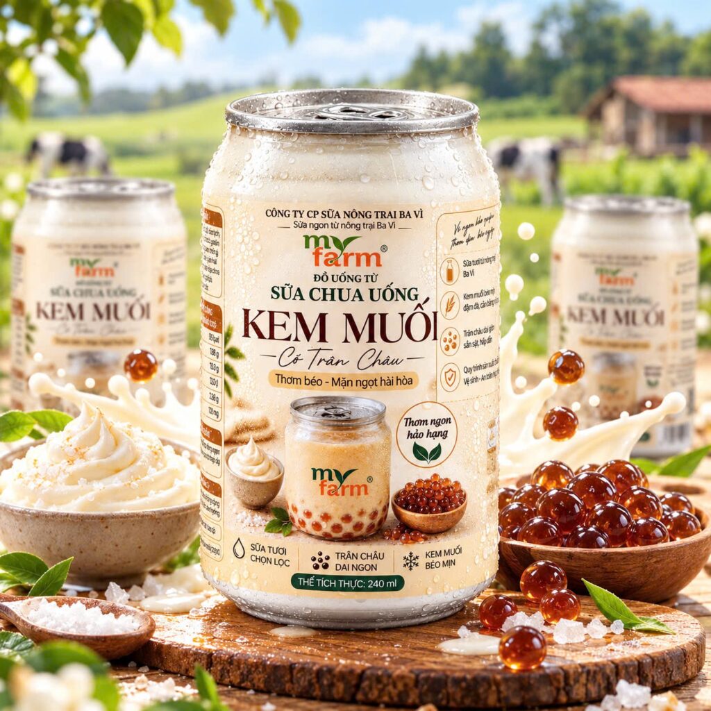 Sữa chua uống Kem Muối trân châu MyFarm